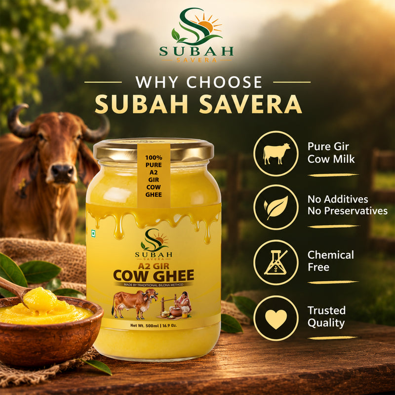 Subah Savera A2 Gir Cow Ghee – 100% Pure & Traditional Bilona Ghee